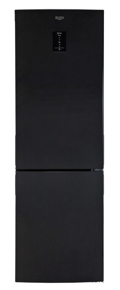 Bush - BFFX60185B Frost Free - Fridge Freezer - Black